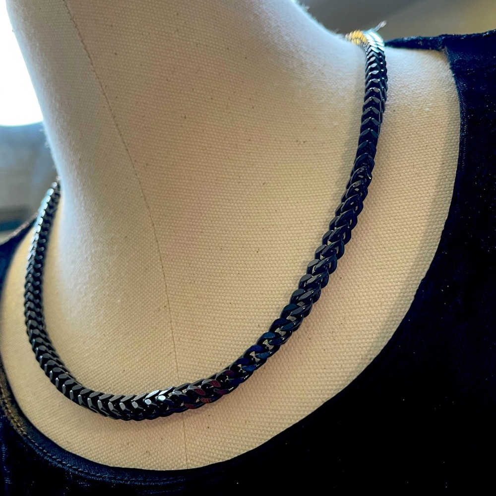 20” NEW SS Black necklace